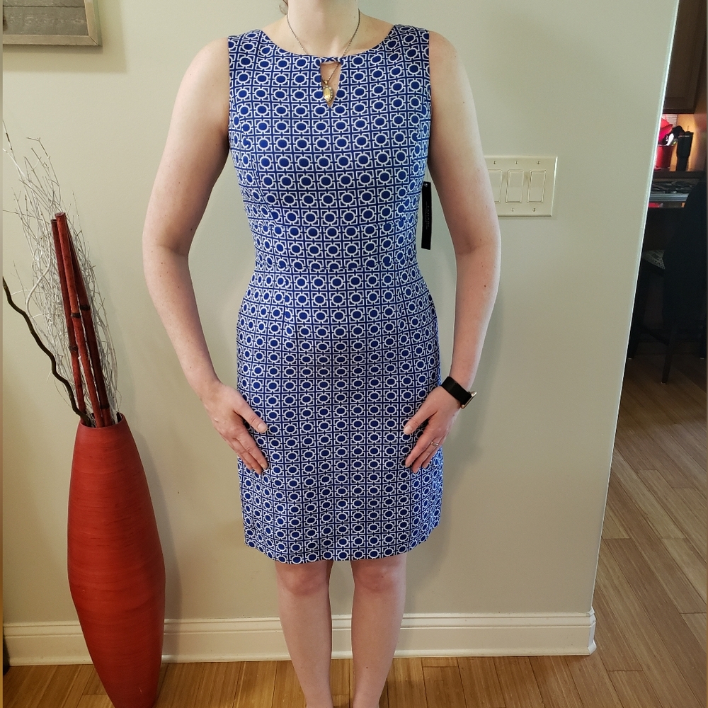 Tahari dress NWT cobalt blue size 8